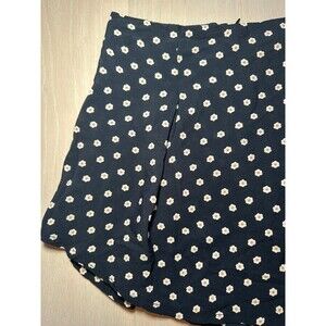 Reformation Mini Skirt Black & White Flower Print 90s Preppy Spring Twee S
